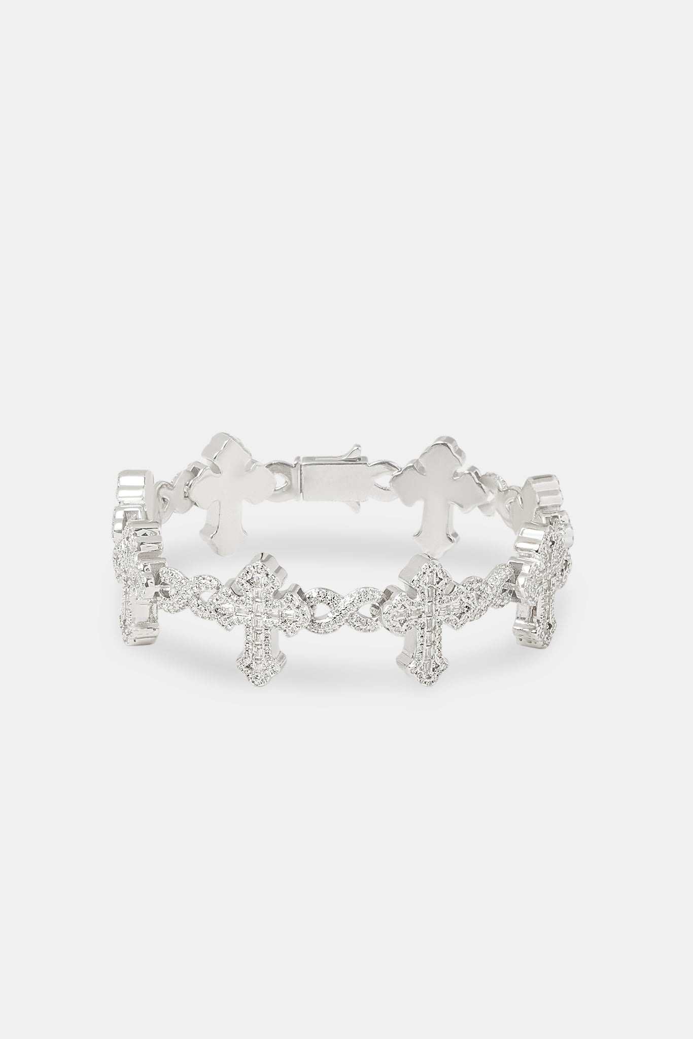 Iced Cross Baguette Armband - 20mm
